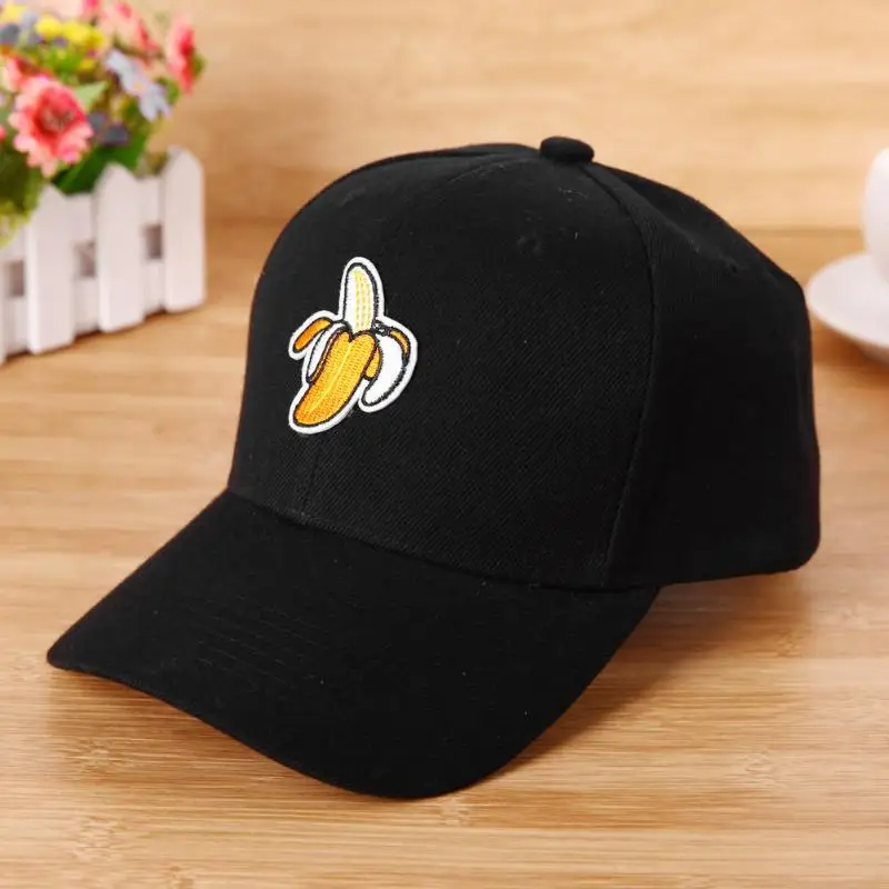 Унисекс бейсболка с вышивкой банана Snapback Кепка в стиле хип хоп