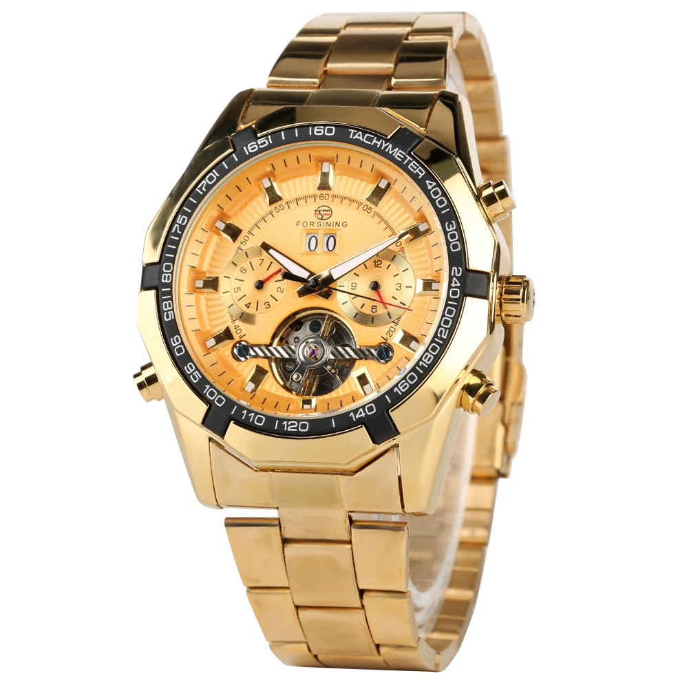 Tourbillon Мужские часы для мужчин's сталь Группа с автоподзаводом Механические