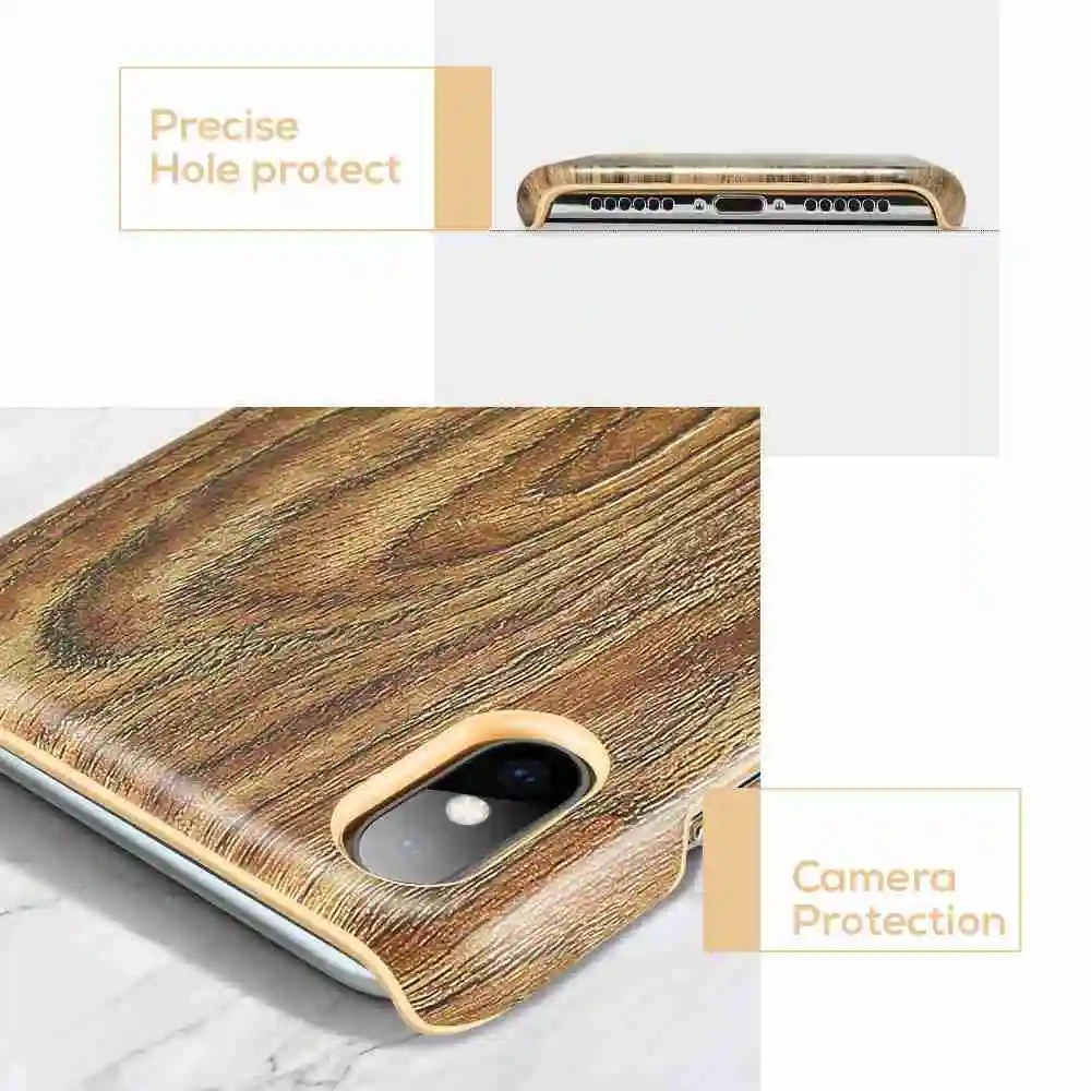 KISSCASE Phone Case For iPhone 7 8 Plus X Classic wood grain 6 6S XS XR MAX 5sCapa Conque |