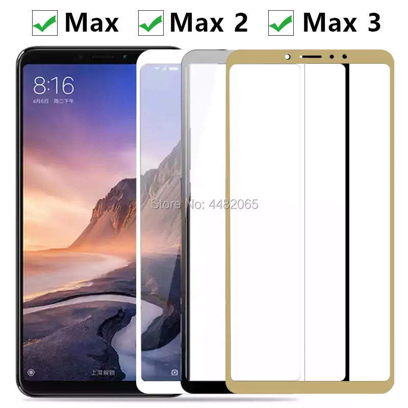 Защитное стекло для Xiaomi Mi Max 3 2 1 закаленное | Мобильные телефоны и аксессуары