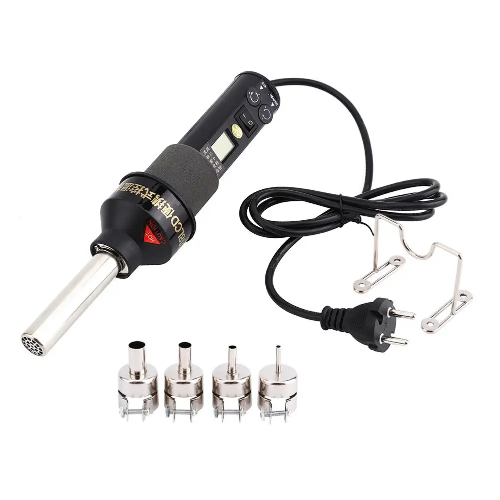 

220V 450W LCD Adjustable Electronic Heat Hot Air Gun Desoldering Soldering Station IC SMD BGA