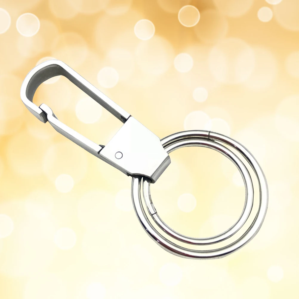 2 шт. брелок из нержавеющей стали с ремнем крюк держатель для ключей кольцо