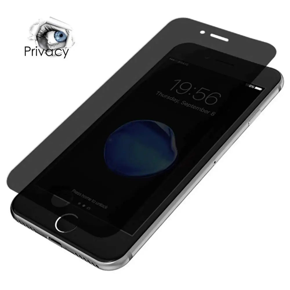 10pcslot privacy screen protector for iphone 11 pro max xs 6 se 7 8 plus tempered glass cover anti peep protection film package free global shipping