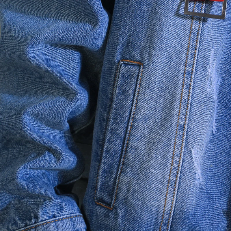 LENSTID 2019 Новое поступление джинсовая куртка для мужчин мода Slim Fit Хлопок брендовая
