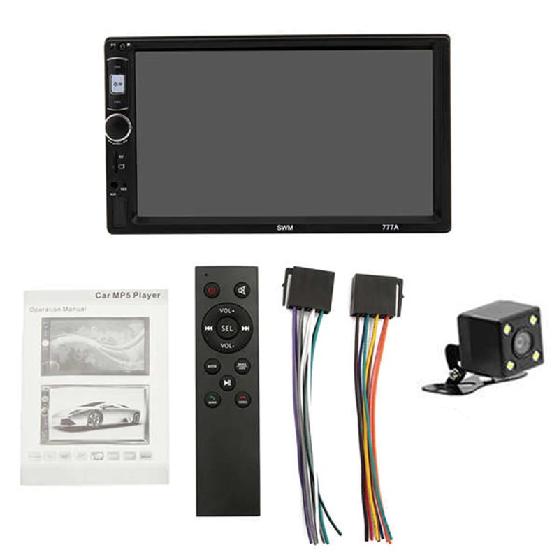 Swm 777A 2Din 7 дюймов пресс-экран Автомобильный стерео Mp5 плеер Fm радио Aux Bluetooth видео