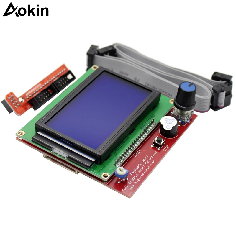 Новый контроллер LCD12864-1 шт. плата переключателя-1 кабель 2 30 см панель управления