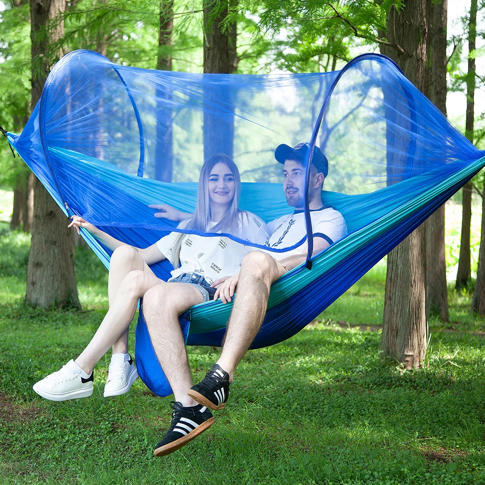 VIM Outdoor Ultralight Parachute Hammock Hunting Mosquito Net Double Person Furniture Camping Hiking Swing Hanging Bed Chair Q40 | Спорт и
