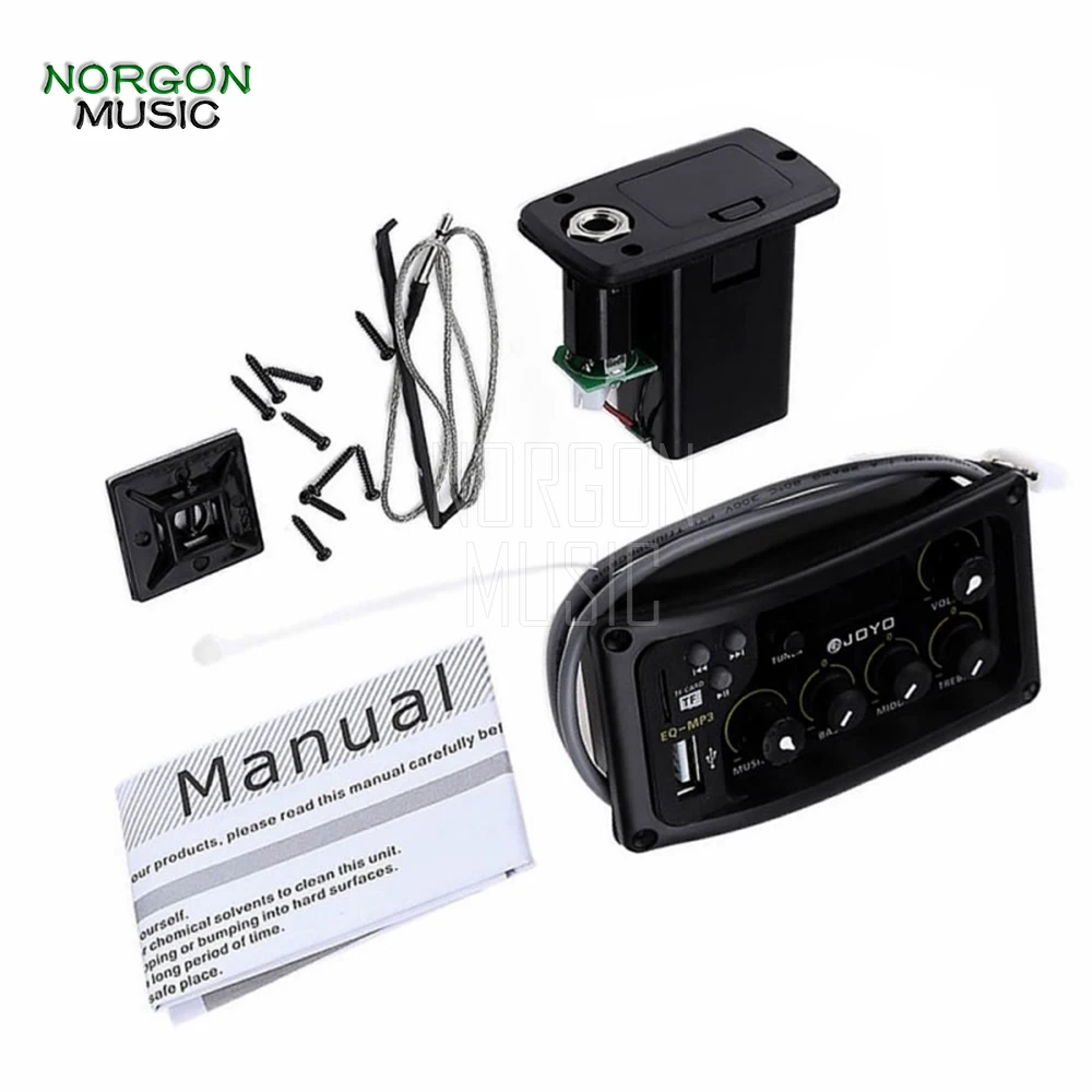 

For Acoustic Guitar Guitar Parts and Accessories Equalizer Joyo EQ-MP3 LCD Digital 3 Band EQ USB Pickup Preamp Tuner