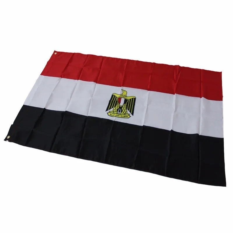 

150x90cm Egypt Flag High Quality Double Sided Polyester Printed Home Decoration Tool Polyester Flying Flag Drop Shipping