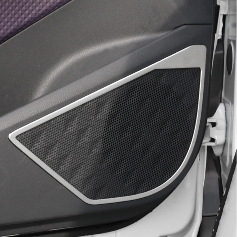 

My Good Car Car Inner Door Audio Circle Trim Stainless Steel Audio Speaker Loudspeaker Frame Cover for Toyota C-HR 2016 - 2018
