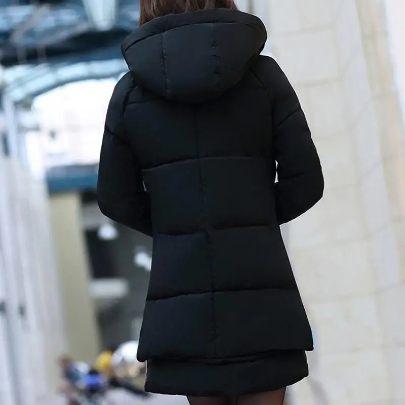 Plus Size 5XL Down Jackets 2019 Fashion Women Winter Coat Long Slim Thicken Warm Jacket Cotton Hooded Outwear Parkas | Женская одежда