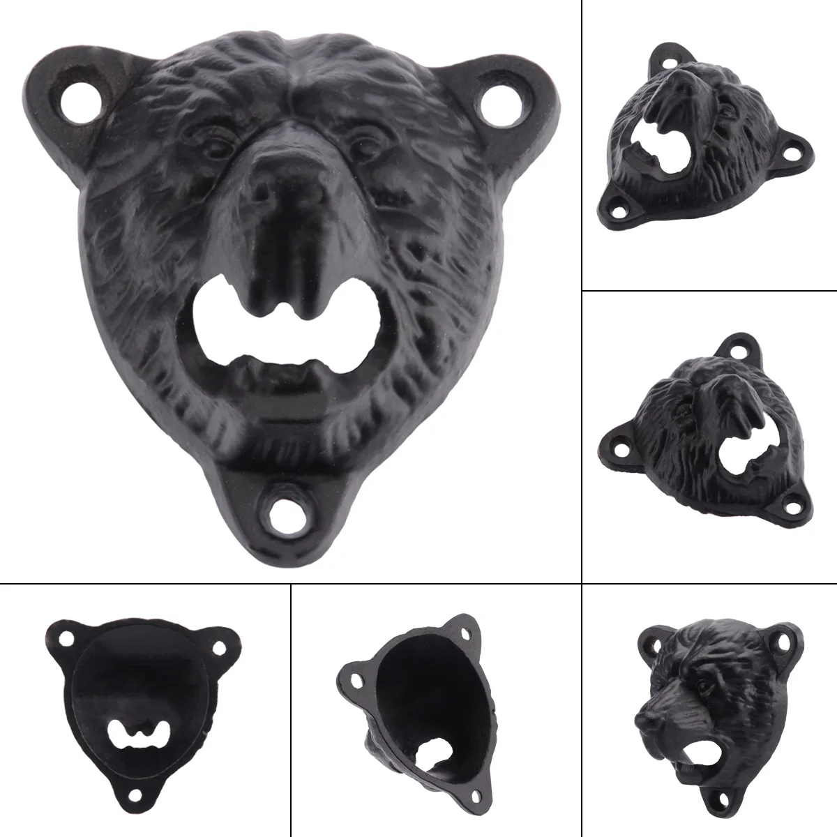 Винтажный штопор для пивных бутылок чугунный медведь настенный кухонный