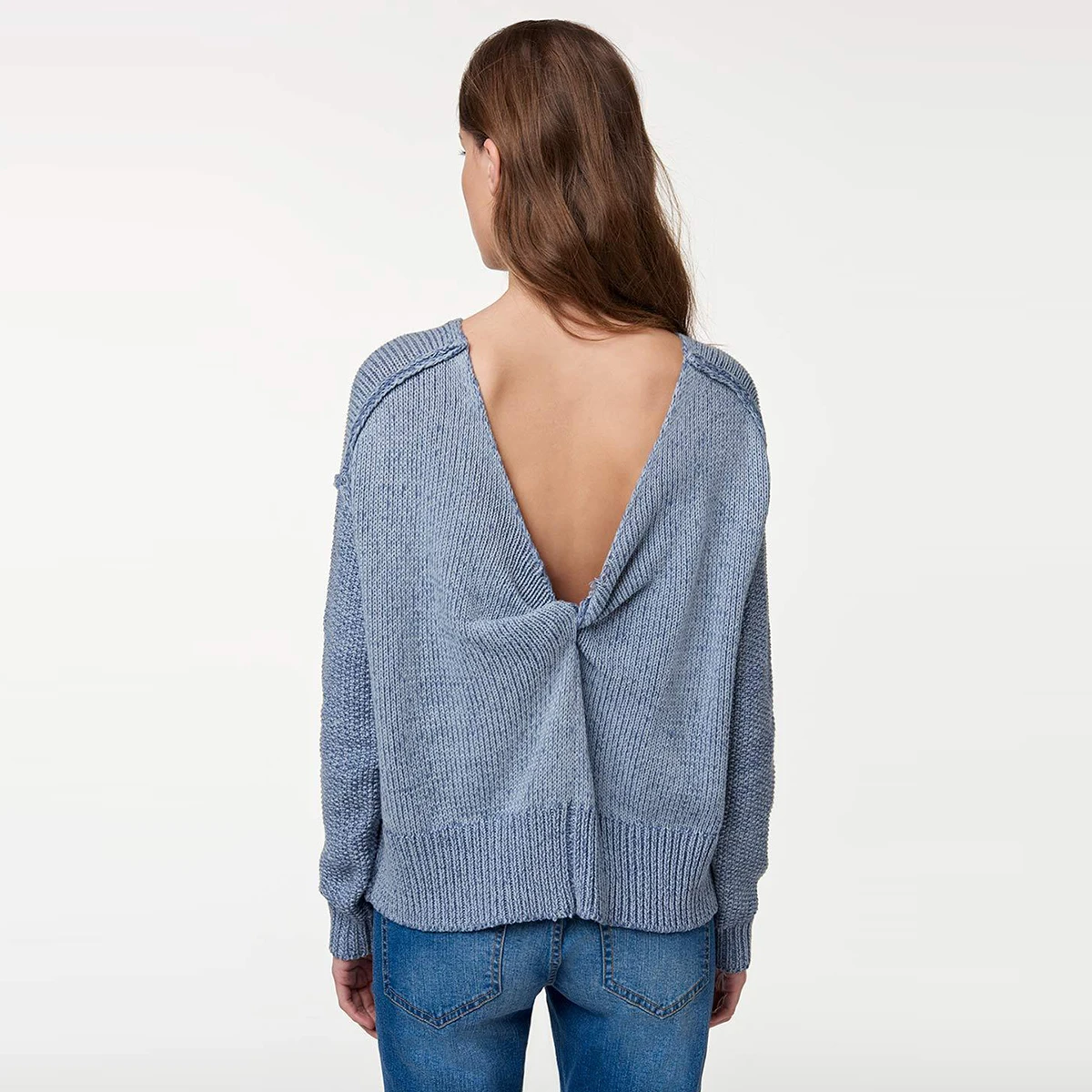 HDY AHAODUOYI Simple And Versatile Two-piece Tops Design V-neck Kink For Casual Wear Short Sweater | Женская одежда