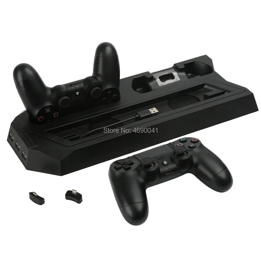 PS4/PS4 Slim/PS4 PRO вертикальная подставка с охлаждающим вентилятором кулер двойной