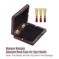 wooden bassoon reed case maroon hand carved bassoon reed box for 3pcs reeds woodwind instruments accessories