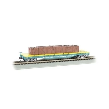 Bachmann BAC16606 HO плоский автомобиль с ящиком синий | Игрушки и хобби