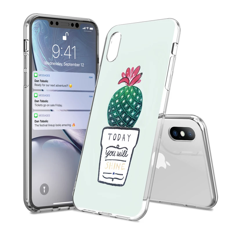 Lovebay Phone Case For iPhone 6 6s 7 8 Plus X XR XS Max 5 5s SE Fashion Cartoon Potted Plant Tomato Soft TPU Shell |
