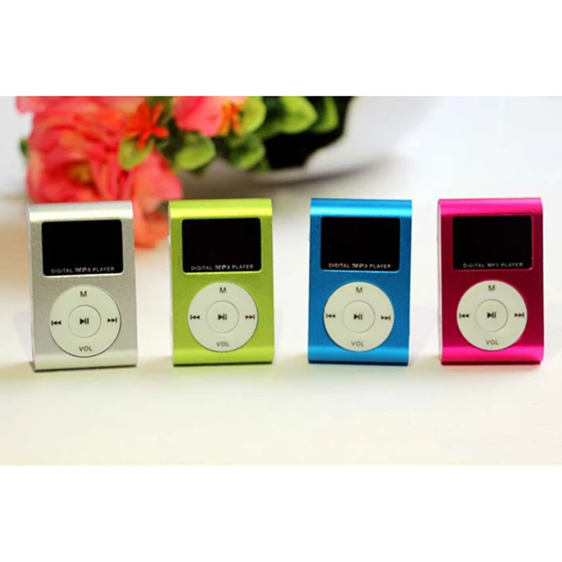 Мини mp3-плеер Карманный аудио USB зажим MP3-плеер ЖК-экран Поддержка 32 ГБ Micro SD TF карта