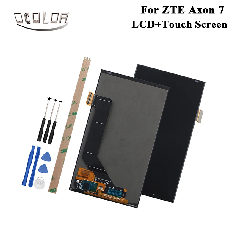 Ocolor для zte Axon 7 ЖК дисплей и сенсорный экран с инструментами клеем 5 дюймов
