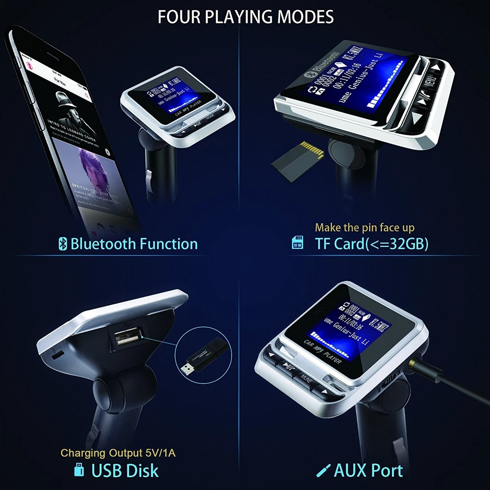 Bluetooth Автомобильный MP3 плеер FM12B беспроводной fm передатчик ЖК экран автомобильный