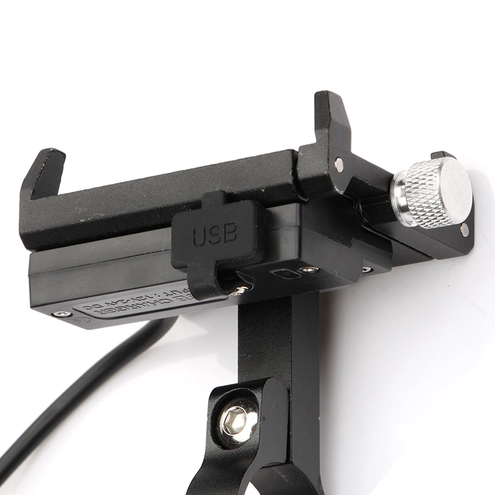 HOT-Gub Universal Aluminum Alloy Motorcycle Mount Cell Phone Holder Usb Charger Bicycle For Iphone X 8 7 Fast |