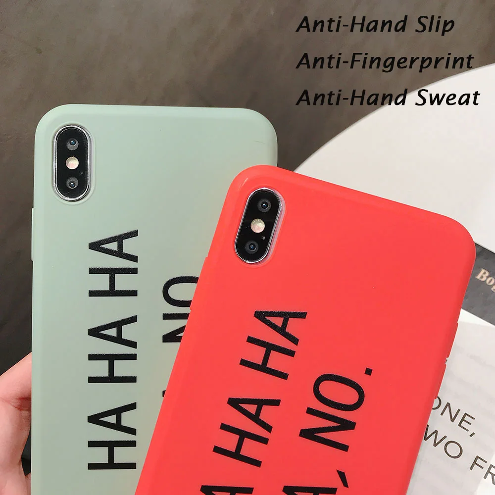 JONSNOW Matte Phone Case for iPhone 6S 6P 7 8 Plus HA NO Pattern Soft Silicone Cases X XR XS Max Capa Fundas |