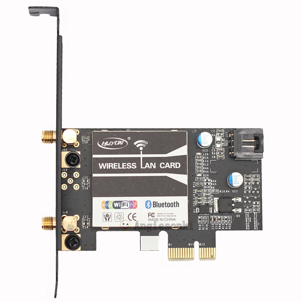 

PCI-E 1X 8X 16X 867Mbps WiFi+Bluetooth 4.0 PC Desktop WLAN Card Adapter for Intel Dual Band Wireless-ac 7260ac 7260HMW