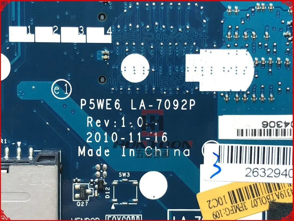 Оригинальная материнская плата P5WE6 LA-7092P для ноутбука ACER Aspire 5250 5253 MBNCV02002 DDR3