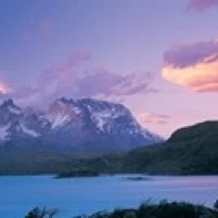 Clouds over mountains Towers of Paine Torres del National Park Chile Poster Print (18 x 7) | Дом и сад