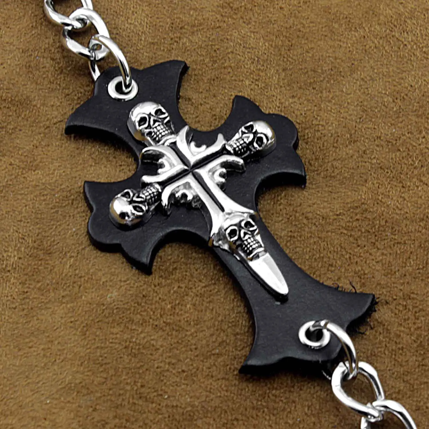 Fashion Punk Hip-hop Trendy leather Belts Waist Chain Male Pants Men women Jeans Silver Metal Clothing Accessories WZ04 | Украшения и