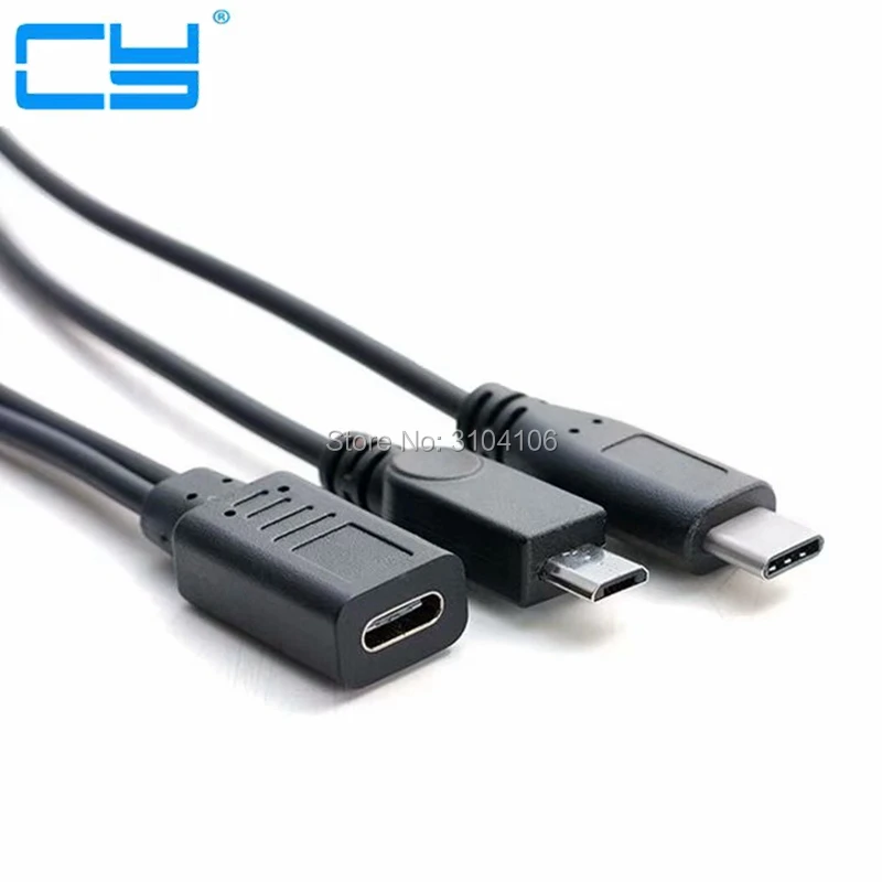 Лидер продаж зарядный Удлинительный кабель типа C Type и Micro 5P Мама папа|Кабели USB| |