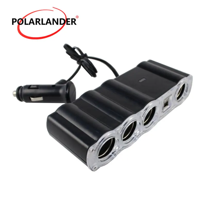 Для универсальной машины двойной USB удлинитель разветвитель 12V 4 Way Авто мульти