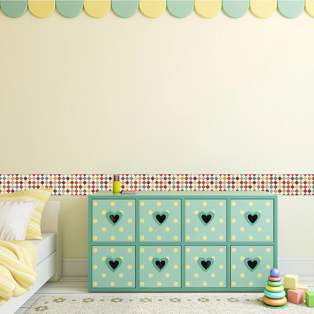 Self Sticking Wall Decal Paper Border Sticker Bedroom Home Mural Decoration | Дом и сад