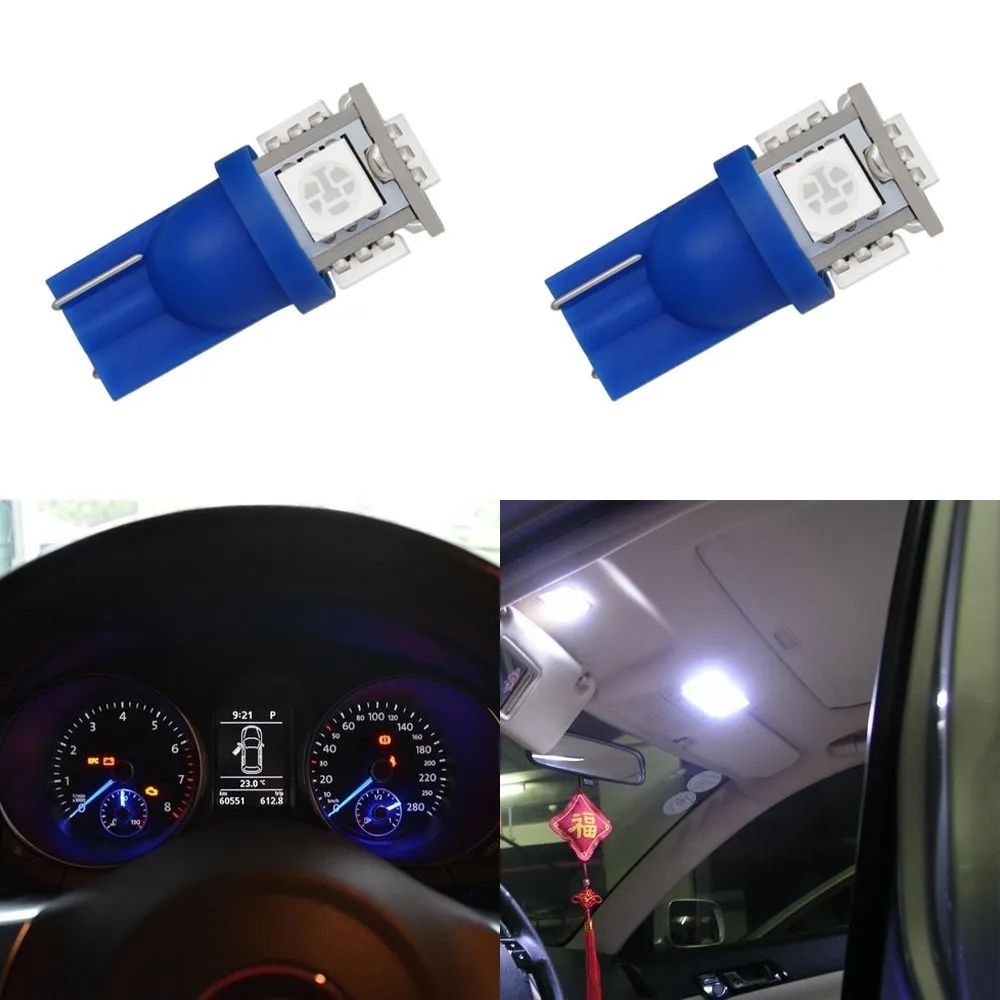 10 шт. ВОДИТЬ Автомобиль AC/DC 12v Led светильник T10 5050 194 168 w5w стоянки светодиодного