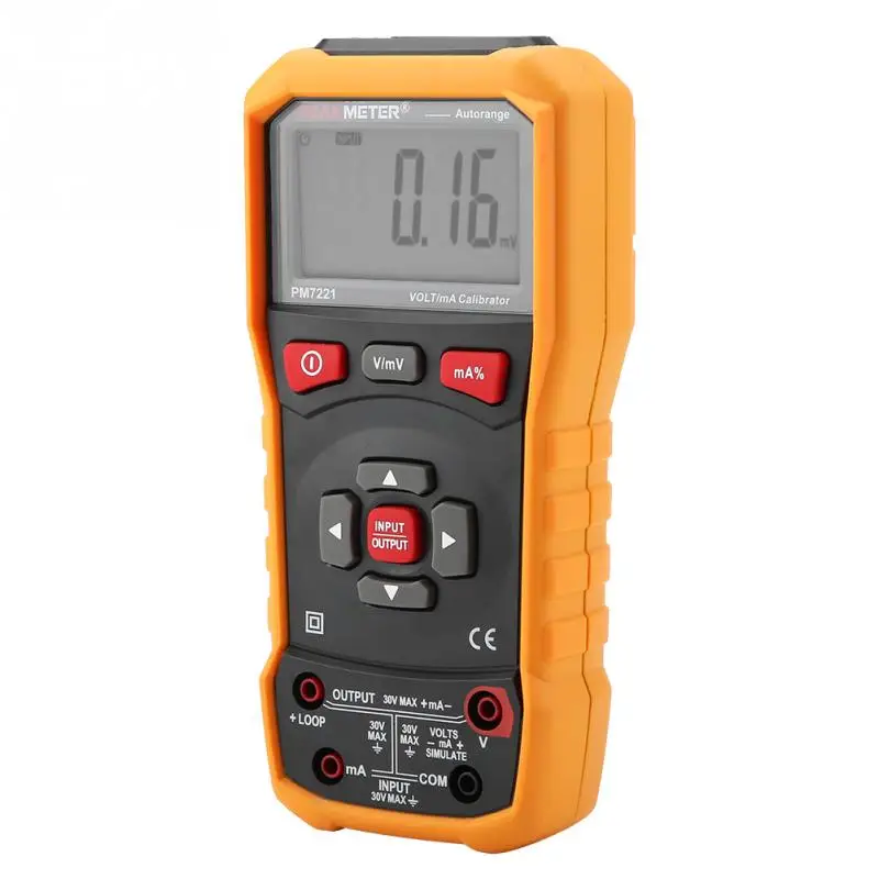 Цифровой калибровщик PEAKMETER PM7221 цифровой постоянного напряжения 0 10 в 24 мА тестер