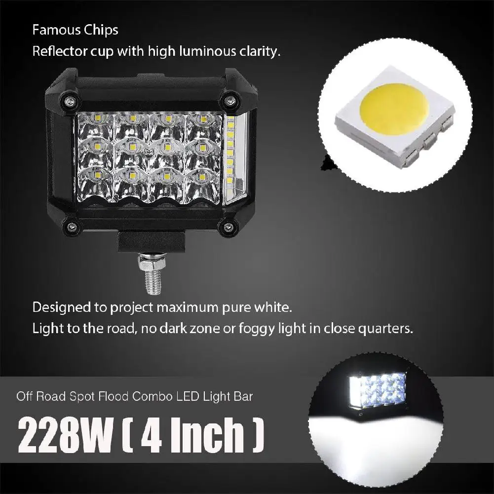 LumiParty 4 &quot228 Вт светодиодные рабочие световые бары комбинированные боковые лампы