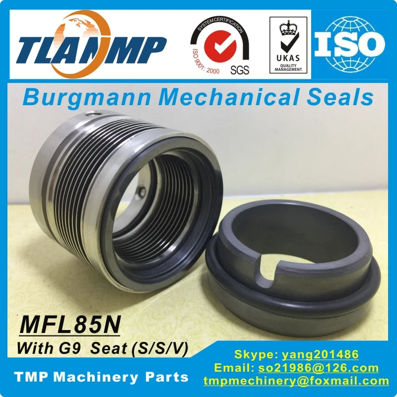 

MFL85N-60 Burgmann TLANMP Mechanical Seals (Material:S/S/V) MFL85N/60-G9 Metal bellow Seals