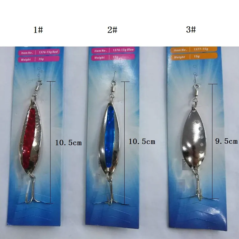 SIZE(1# 2# 3#) Metal Wobble Fishing Accessories Lure Spinner Winter sea Tackle | Спорт и развлечения