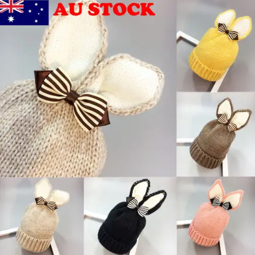 2018 New Kids Girl Boy Baby Infant Winter Warm Bonnet Crochet Knit Hat Kawaii Crtoon Animal Ear Fashion Beanie Toddler Cap 6M-4T | Детская