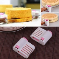 2pcspack cake slicer cutter 5 layers cake bread leveler slicer set diy fixator cutting tools kitchen cake accessories