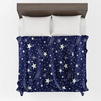 bright stars bedspread blanket 200x230cm high density super soft flannel blanket to on for the sofabedcar portable plaids