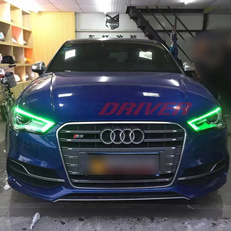 Icedriver для AUDI A3 S3 DRL RGB разноцветные СВЕТОДИОДНЫЕ панели 2013-2015 дневные ходовые огни