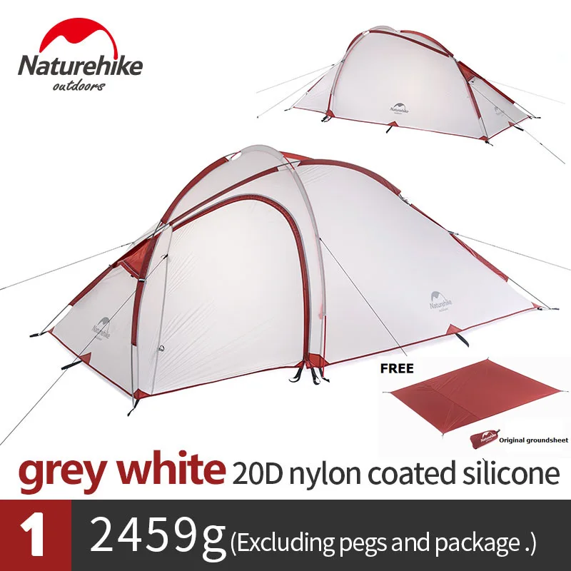 

Naturehike Hiby 3 Person 4 Season Family Tent 20D Silicone Fabric Waterproof Double-Layer Camping Tent One Room One Hall