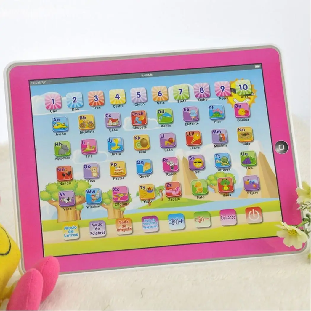 Kids Early Education Point Read Touch Tablet Spanish Alphabet Learning Machine Portable gently press to operate Unisex | Игрушки и хобби
