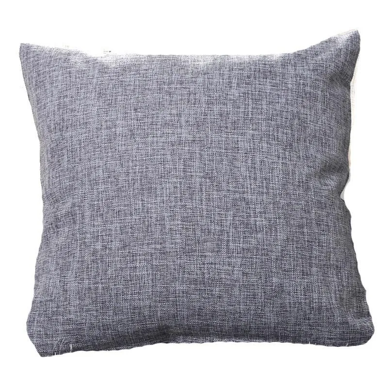 Natural Linen Sofa Cushion Cover 45x45cm Solid Colors Black White Brown Coffee Grey Decorative Throw Pillow Pillowcase | Дом и сад