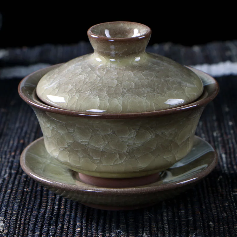 Чайные наборы для кофе и чая керамический чайник с ледяной трещиной gaiwan чайная