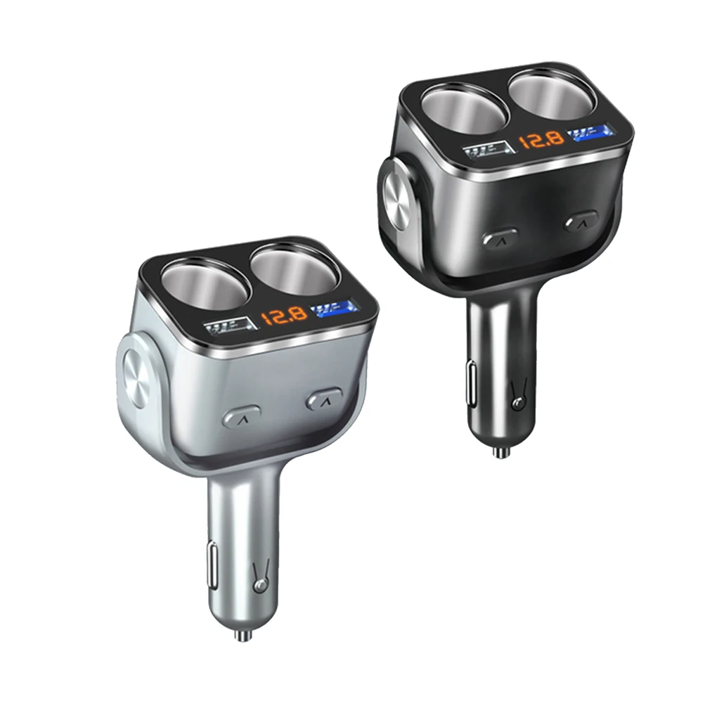 Автомобильное зарядное устройство с двумя USB разъемами QC3.0 + 2.4A разветвитель