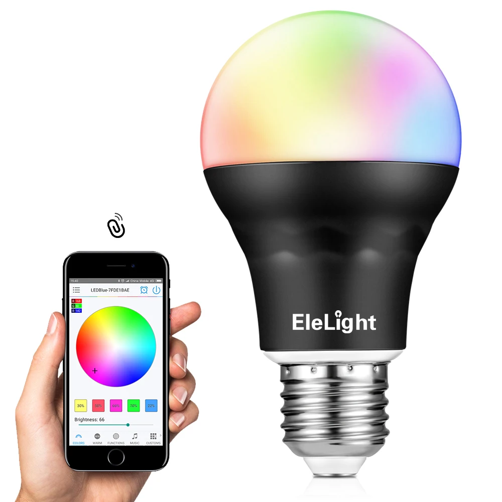 Распродажа! 50000 часов Elelight Светодиодный лампочки Bluetooth 4 0 RGB теплый свет