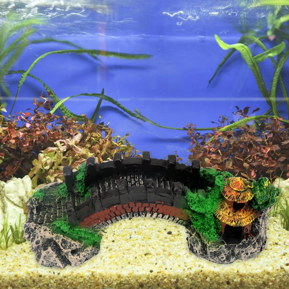 HILIFE Aquarium Decoration Fish Tank Bridge 1PC Tree For Ornament Decors Landscape Ornaments Pavilion | Дом и сад
