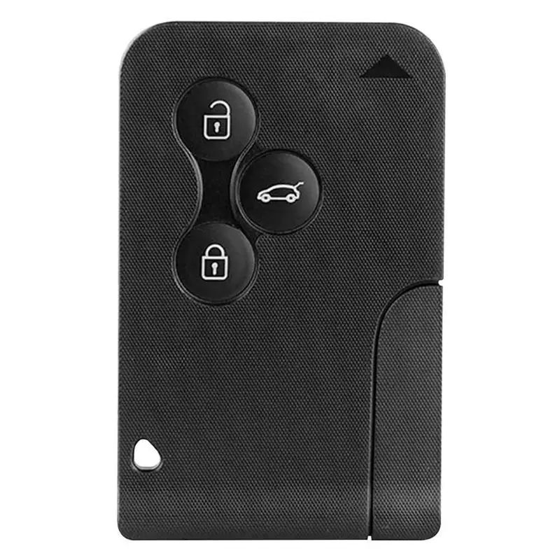 

433MHz ID46 Chip 3 Button Smart Card For Renault Clio Logan Megane 2 3 Koleos Scenic Card Case Black Car Key Fob With Small Keys